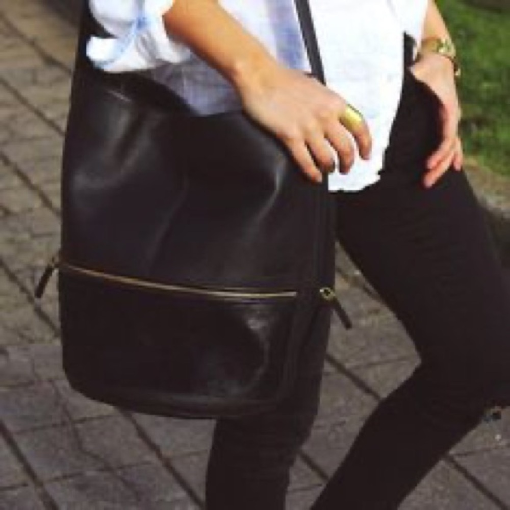 Hare + Hart Leather Bucket Bag